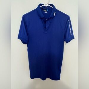 J.Lindeberg Men's Tour Tech Slim Jersey in Vibrant Blue